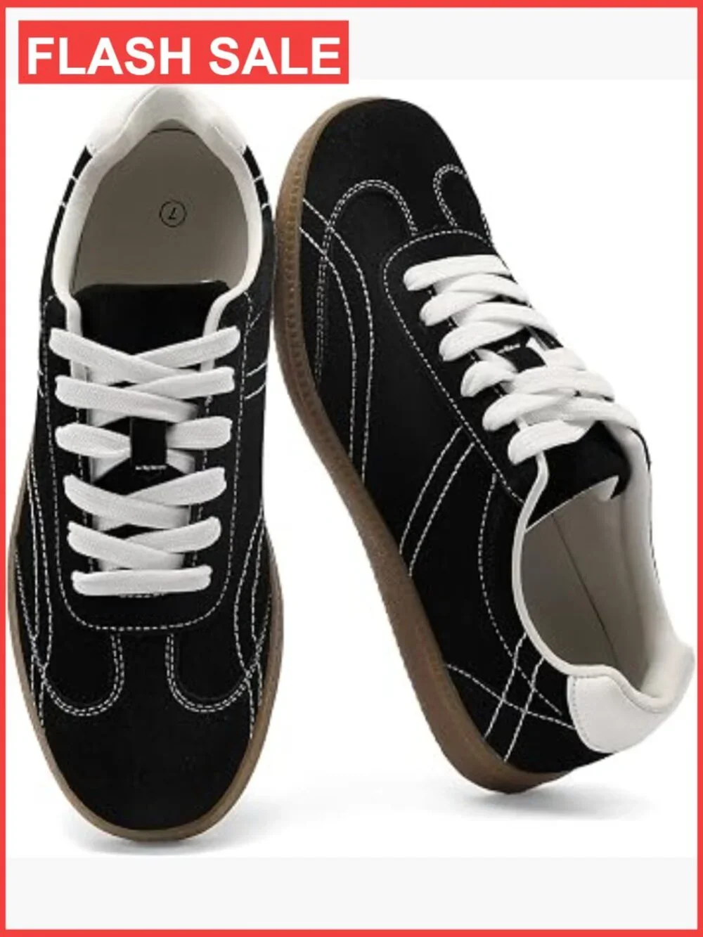 Women Retro Fashion Sneakers Lightweight Lace-Up Memory Foam Comfort